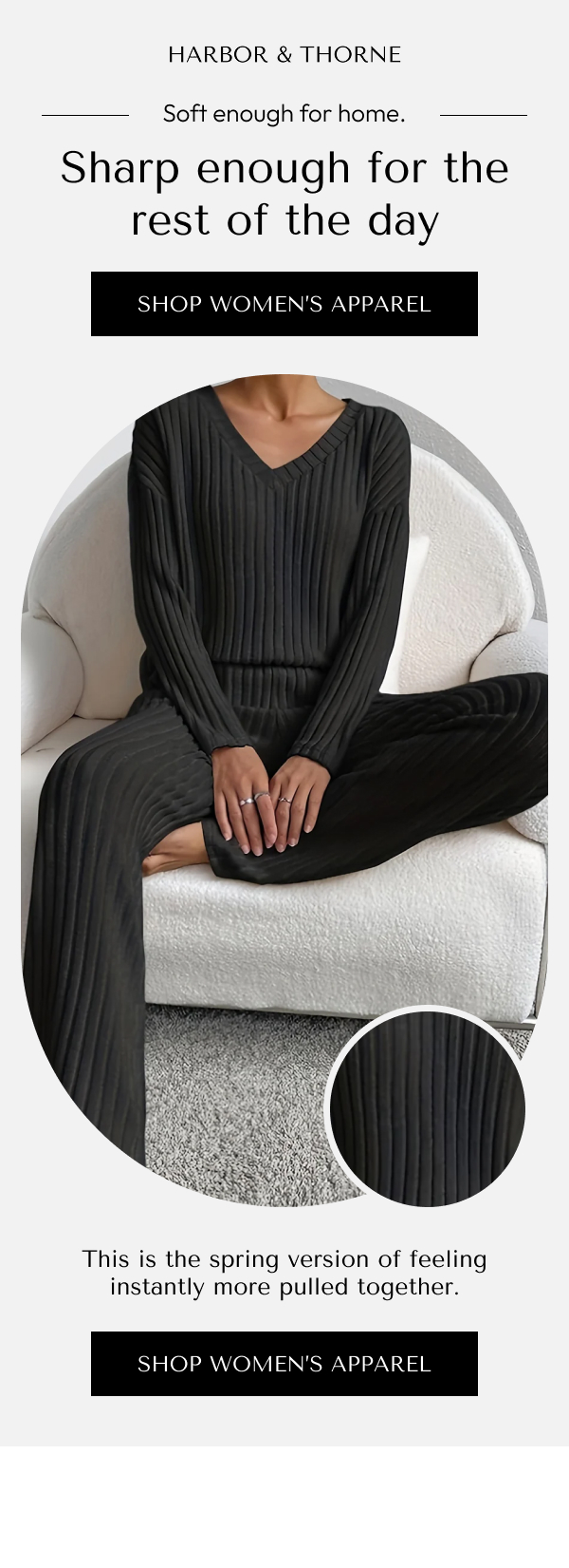 Sharp enough for the rest of the day - women's apparel