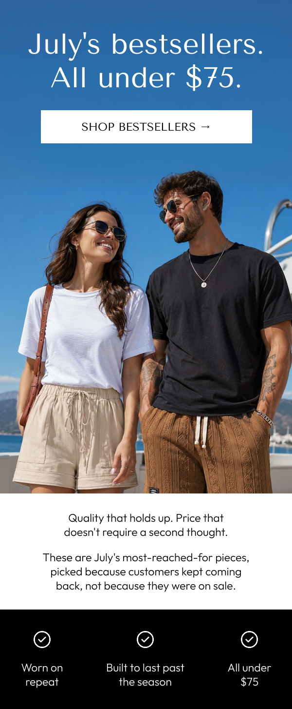 July's bestseller under $75